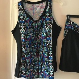 3x Tankini skirt bottom, zipper top